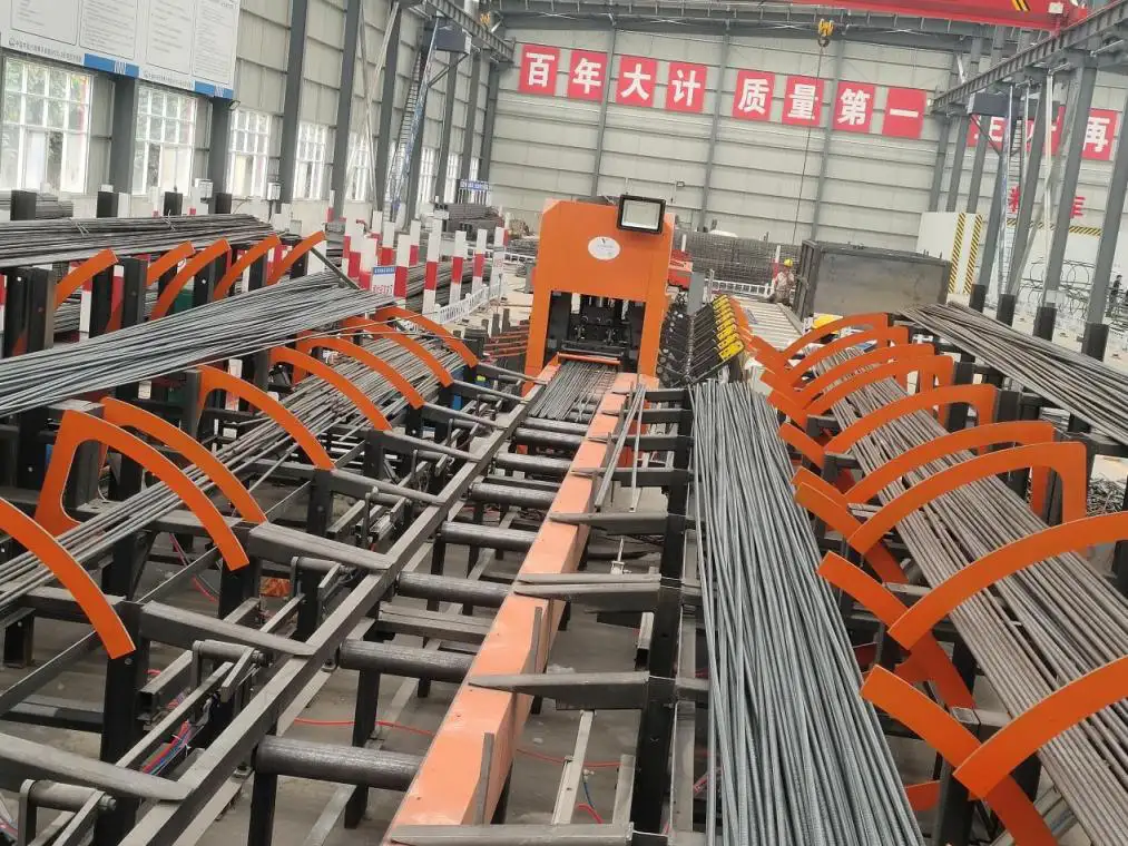 Automated rebar shearing production line storage rack for high-speed rail precast beam yard
