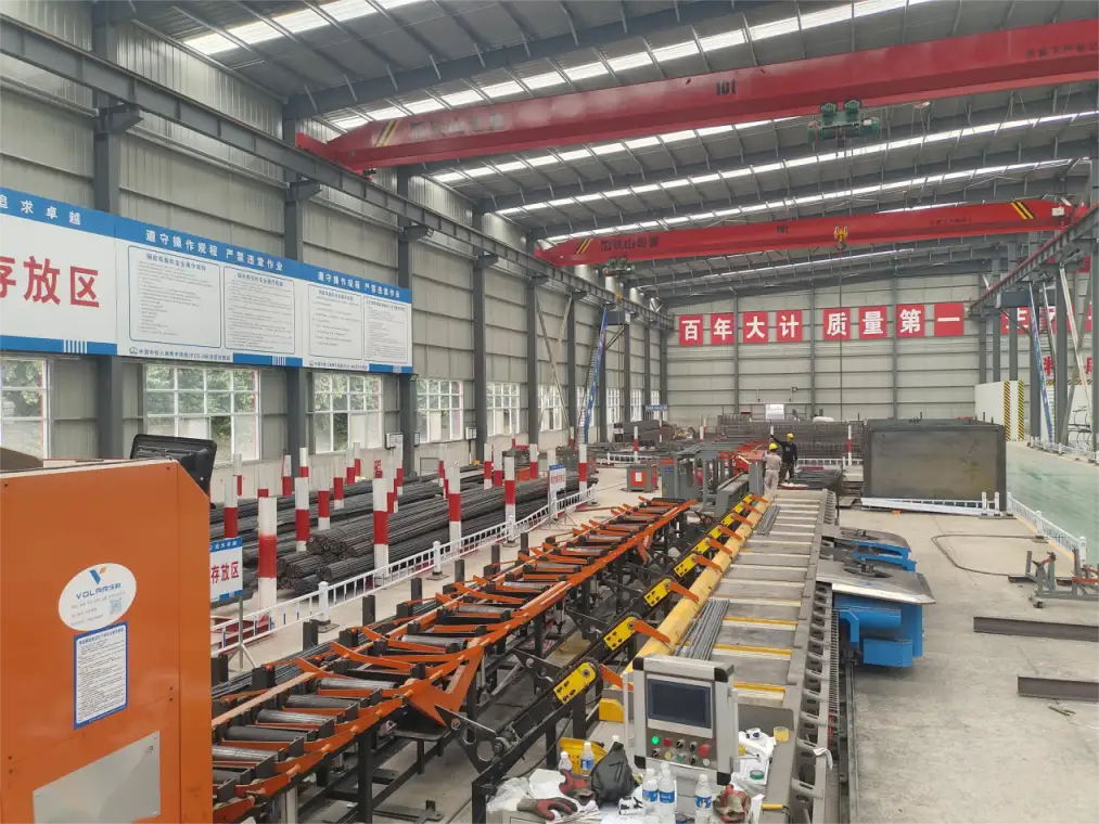 High-speed rail rebar processing complete automated workshop setup at China Railway No.6 Engineering Group